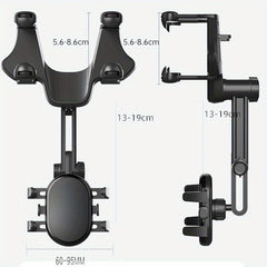 Car Phone Holder Rearview Mirror Phone Bracket Interior Rear View Mirror Cellphone Stand Support For GPS Navigation