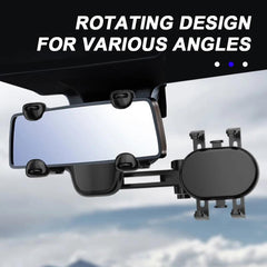 Car Phone Holder Rearview Mirror Phone Bracket Interior Rear View Mirror Cellphone Stand Support For GPS Navigation