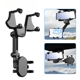 Car Phone Holder Rearview Mirror Phone Bracket Interior Rear View Mirror Cellphone Stand Support For GPS Navigation