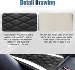 Car Center Console Cover, Universal Leather Waterproof Armrest Seat Box Cover Protector, Comfortable Car Decor Accessories Fit for Most Cars, Vehicles, SUVs