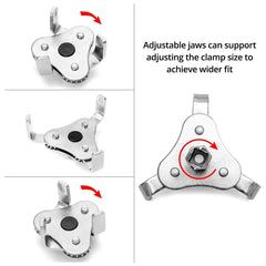 Clé de filtre à huile universelle, réglable, installation, désinstallation, outil de réparation de clé de retrait