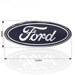BLUE & CHROME 2005-2014 Ford F150 FRONT GRILLE/ TAILGATE 9 inch Oval Emblem
