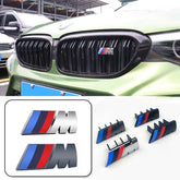 For BMW M Badge X1 X2 X3 X4 X5 X6 F48 G01 E46 3D Car Front Grille Badge Emblem