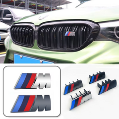 For BMW M Badge X1 X2 X3 X4 X5 X6 F48 G01 E46 3D Car Front Grille Badge Emblem