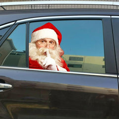 12-inch Christmas Funny Santa Car Window Stickers Santa Claus Car Glass Stickers Auto Vinyl Decal Decoration For All Car - KinglyDay