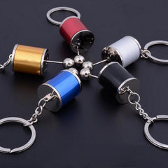 1 pc Free Shift 5 colors Keyring Turbo Keychains Gear Head Key Chain Wave Box Ornaments - KinglyDay