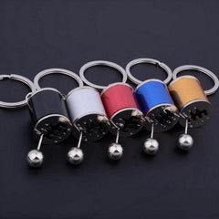 1 pc Free Shift 5 colors Keyring Turbo Keychains Gear Head Key Chain Wave Box Ornaments - KinglyDay