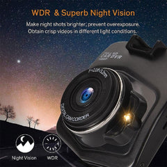 1080P 2.4" LCD Car DVR Camera IR Night Vision Video Driving Camcorder Recorder Shooting Angle 170° HD Camera G-Sensor Dashcam - KinglyDay