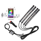 RGB LED Neon Interior Atmosphere Light Wireless Android IOS Control - KinglyDay