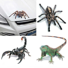3D Spider Lizard Scorpion Car Sticker 3D animal pattern Vehicle Window Mirror Bumper Decal Decor Water-resistant High stickiness - KinglyDay