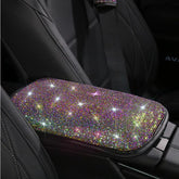 Car Armrest Box Pad Decoration Hand Armrest Cover Set Women's Artificial Diamond Color Interior Armrest Pad Personality Car Decoration - KinglyDay