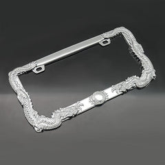 5 Styles of License Plate Frame Eagle Skull Flame Scorpion Plastic License Plate Frame Suitable for U.S. Regulations - KinglyDay