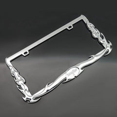 5 Styles of License Plate Frame Eagle Skull Flame Scorpion Plastic License Plate Frame Suitable for U.S. Regulations - KinglyDay