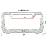 5 Styles of License Plate Frame Eagle Skull Flame Scorpion Plastic License Plate Frame Suitable for U.S. Regulations - KinglyDay