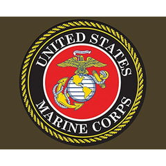 USMC Emblem United States Marine Corps Seal 5" Round Decal Sticker for Cars Trucks Laptops etc. Full Color - KinglyDay