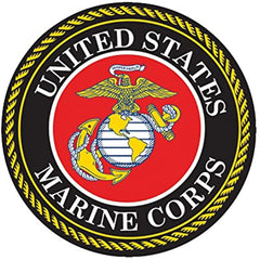 USMC Emblem United States Marine Corps Seal 5" Round Decal Sticker for Cars Trucks Laptops etc. Full Color - KinglyDay