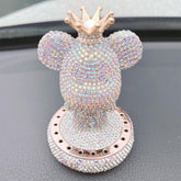 Car Air Freshener For Decoration, Cute Car Interior Hanging Accessories Bling Rhinestone Bear For Car Decoration, Holiday Gift For Boys Girls Friends - KinglyDay