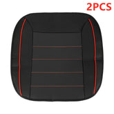 Universal Deluxe PU Leather Car SUV Front Seat Cushion Cover Set Full Surround - KinglyDay