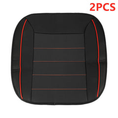 Universal Deluxe PU Leather Car SUV Front Seat Cushion Cover Set Full Surround - KinglyDay