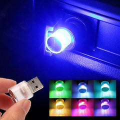 Car Mini USB LED Ambient Light Decorative Atmosphere Lamps for Interior Environment Auto PC Computer Portable Light Plug Play - KinglyDay
