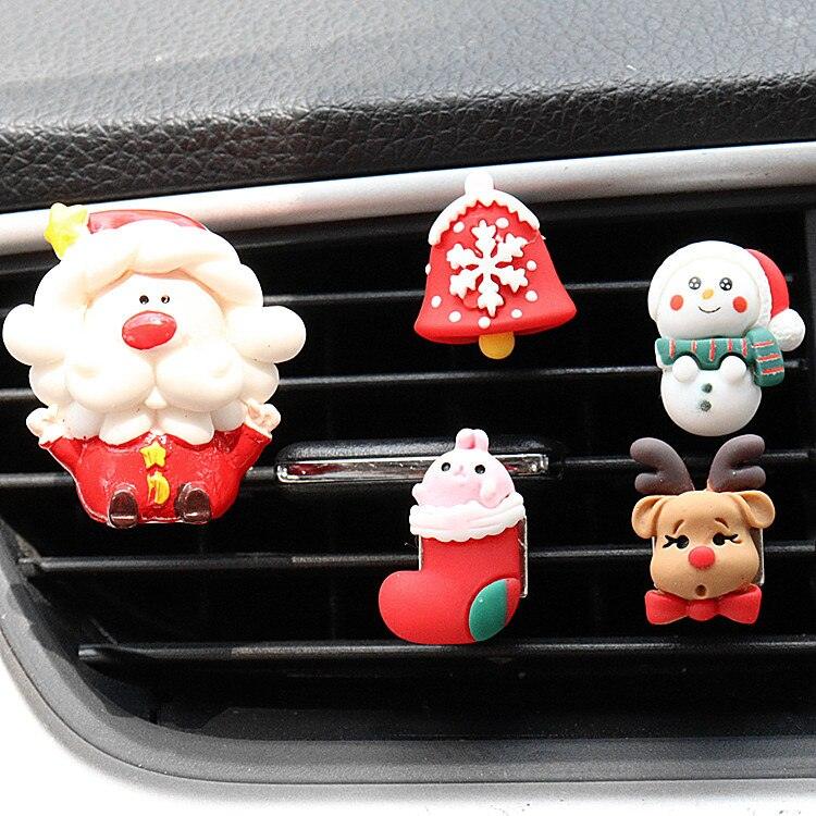 Car Perfume Santa Claus Car Air Outlet Clip Car with Aromatherapy Air Conditioning Christmas Ornaments Cool Car Decoration - KinglyDay