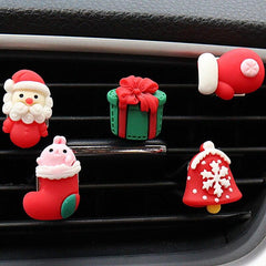Car Perfume Santa Claus Car Air Outlet Clip Car with Aromatherapy Air Conditioning Christmas Ornaments Cool Car Decoration - KinglyDay