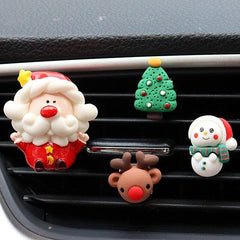 Car Perfume Santa Claus Car Air Outlet Clip Car with Aromatherapy Air Conditioning Christmas Ornaments Cool Car Decoration - KinglyDay