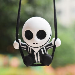 Car Rearview Mirror Creative Pendant Halloween Skull Pendant Car Interior Decoration Supplies Car Interior Accessories Pendant - KinglyDay