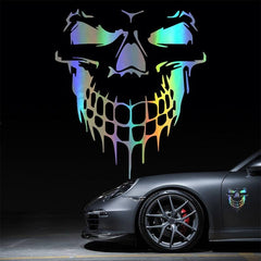 Car Skull 3D Vinyl Reflective Film Funny Stickers Decals Auto Motorcycle Waterproof Car Styling Decoration Exterior Accessories - KinglyDay