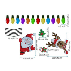 Christmas Decoration Magnetic Car Stickers Decals Refrigerator Magnets Bulb Santa Snowman Dwarf Reflective Sticker for Car Home - KinglyDay