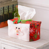 Christmas Decoration Tissue Cover Christmas Desktop Tissue Storage Box Ornament Atmosphere Arrangement Christmas Supplies - KinglyDay