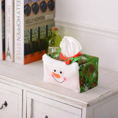 Christmas Decoration Tissue Cover Christmas Desktop Tissue Storage Box Ornament Atmosphere Arrangement Christmas Supplies - KinglyDay