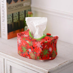 Christmas Decoration Tissue Cover Christmas Desktop Tissue Storage Box Ornament Atmosphere Arrangement Christmas Supplies - KinglyDay