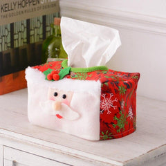 Christmas Decoration Tissue Cover Christmas Desktop Tissue Storage Box Ornament Atmosphere Arrangement Christmas Supplies - KinglyDay