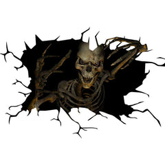 Cool Funny Halloween Wall Floor Horror 3D Wall Stickers Silent Skull Sticker Car Window Home Decoration Decal Decor Party - KinglyDay