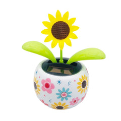 Fashion Solar Powered Dancing Flower Toy Office Desk Car Decor Funny Electric Toys for Kids Christmas Gift - KinglyDay
