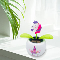 Fashion Solar Powered Dancing Flower Toy Office Desk Car Decor Funny Electric Toys for Kids Christmas Gift - KinglyDay