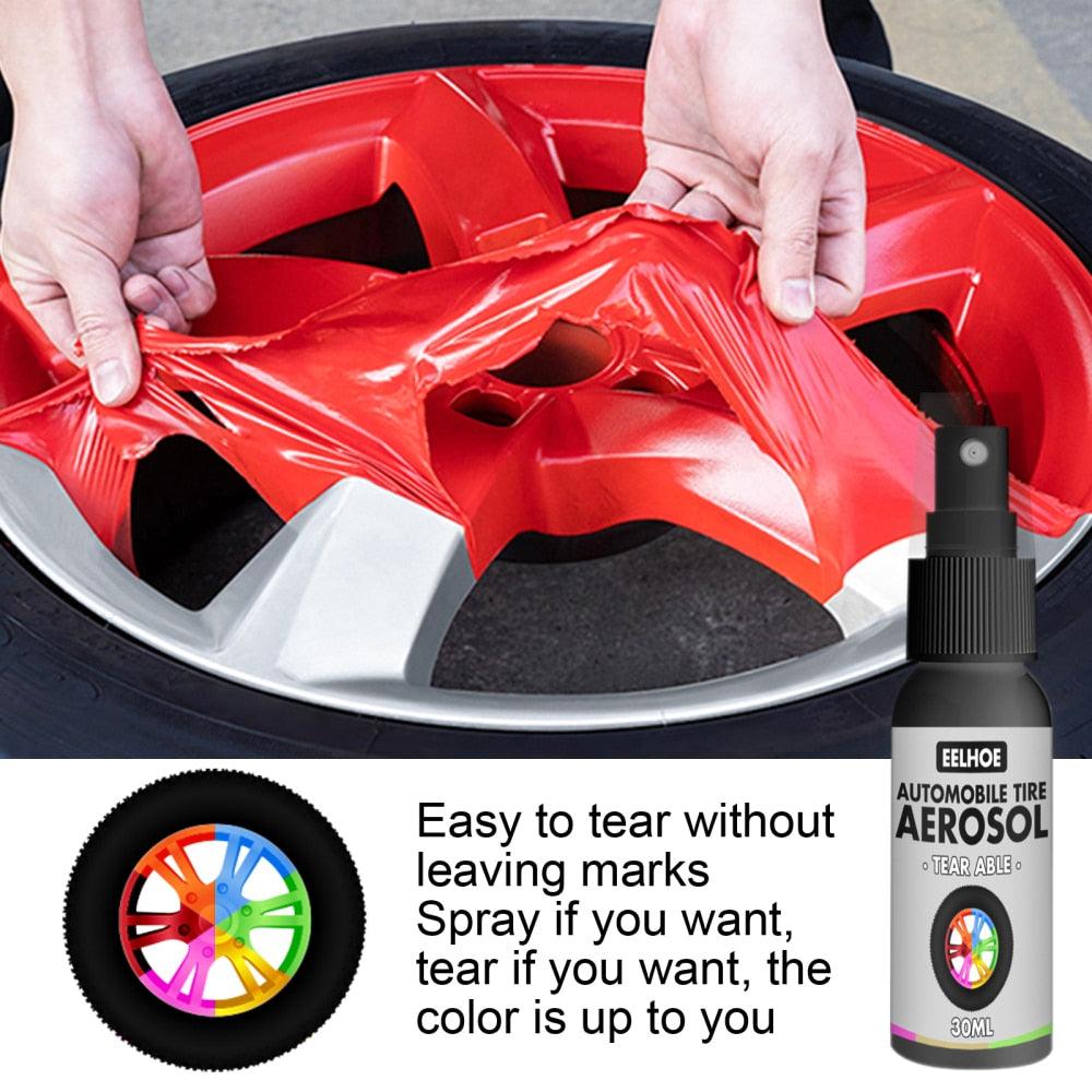 Film Tearable Car Tire Coat Self-painting 30ml Auto Wheel Spray Film Car Tire Color Change Wheel Hub Paint Auto Wheel Spraying - KinglyDay