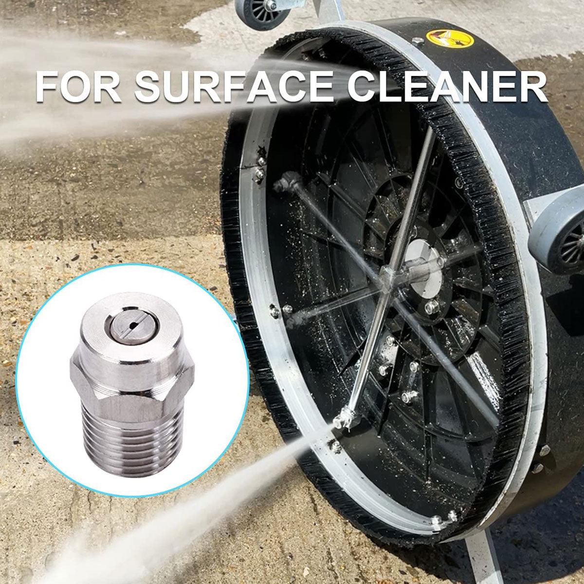 For Water Broom Undercarriage Cleaner Dust Cleaner 4Pcs Pressure Washer Nozzle Thread Type Stainless Steel Spray Nozzle 4500 PSI - KinglyDay