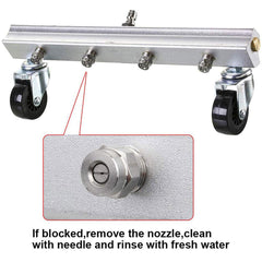 For Water Broom Undercarriage Cleaner Dust Cleaner 4Pcs Pressure Washer Nozzle Thread Type Stainless Steel Spray Nozzle 4500 PSI - KinglyDay