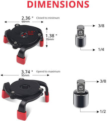 Universal 3 Jaw Oil Filter Remover Tool Cars Oil Filter Removal Tool Interface Special Tools Oil Filter Wrench Tool - KinglyDay