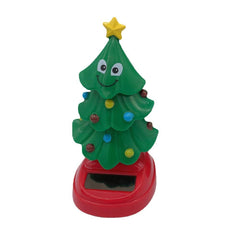 Innovative Solar Head Shaking Tree Electric Swing Christmas Tree Car Ornament Toys For Car Dashboard Decor Accessories - KinglyDay