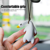 Kawaii Car Hanging Pendant Rearview Mirror Decoration Roasted Duck Car Mirror Ornaments For Women Girl Car Interior Accessories - KinglyDay