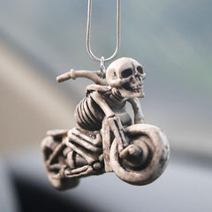 PVC Halloween Easter Motorcycle Skeleton Car Accessories Skateboard Skull Auto Rearview Mirror Pendant Creative Skull Decoration - KinglyDay