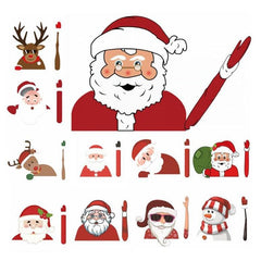 Santa Claus Car Rear Window Wiper Sticker Christmas Car Styling Funny Waving Arm Rear Windshield Decals Auto Decoration Stickers - KinglyDay