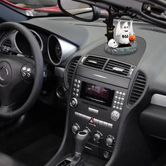 Solar Powered Dancing Ghost/Fireman/Pumpkin Car Ornaments Solar Shaking Head Doll Interior Dashboard Decoration Halloween Gift - KinglyDay