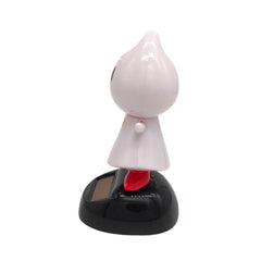 Solar-Powered Swinging Doll Car Interior Decoration Jewelry Halloween Gift Cute Shaking Cartoon Auto Accessories Ornament - KinglyDay