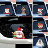 Xmas Santa Claus Elf Elk Snowman Car Colorful Stickers For Merry Christmas Home Car Styling Window Door Party Decoration Decal - KinglyDay