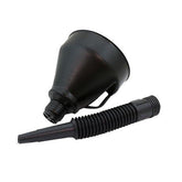 2 in 1 Car Black Plastic Flexible Can Spout Filter Gas Oil Water Fuel Funnel - KinglyDay