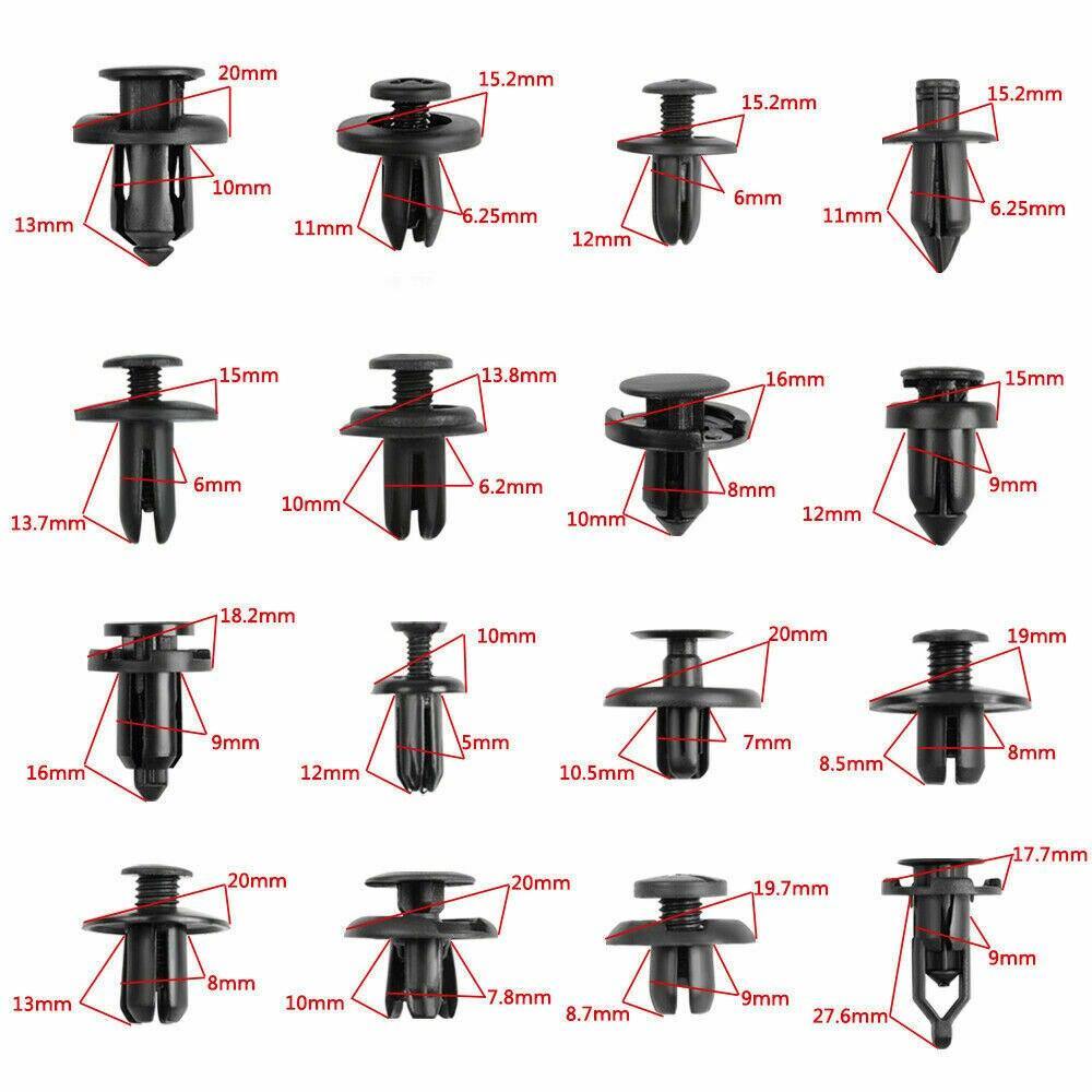 630PCS Car Retainer Clips Auto Fasteners Push Trim Clips Pin Rivet Bumper Kit - KinglyDay